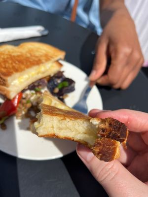 Vegan cheeze toasty  at Ruby's of London in South East London