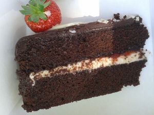 Amazing chocolate cake at Ruby's of London in South East London