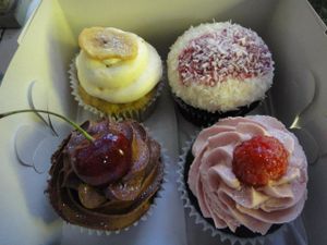Cupcakes in take away box from Rubys of London - yummy! at Ruby's of London in South East London