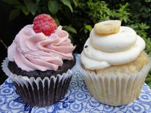 Cupcakes in take away box from Rubys of London - yummy! at Ruby's of London in South East London