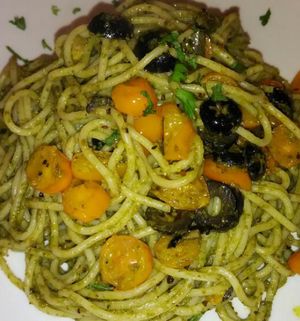 basil pesto at HotCakes in Central Singapore