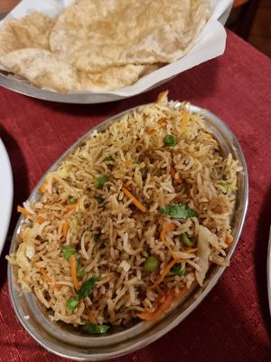 Veg fried rice at Sitar in Rome