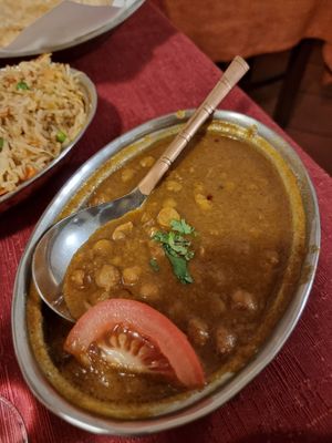 Chana masala at Sitar in Rome
