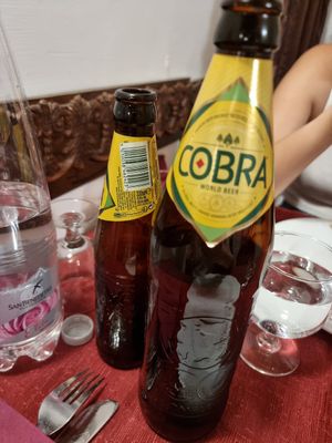 Cobra beer (certified vegan) at Sitar in Rome