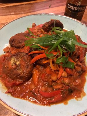 Tofu hriime at Caffe Yaffo in Tel Aviv