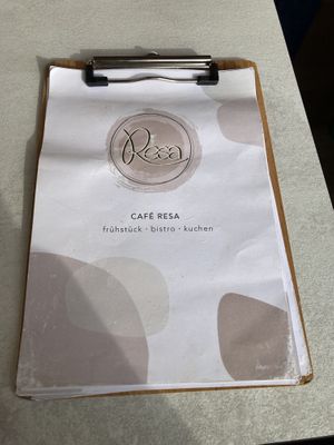 Menu  at Café Resa in Bayern