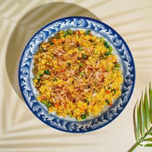 Vegetarian Mixed Vegetable Fried Rice  at Plus 84 in Seoul