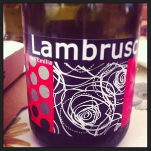 Red Lambrusco. Lambrusco tinto. at Nuraghe in Vilanova I La Geltru