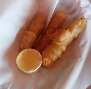 fried pickles at Beelzebab in Brighton