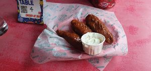 Buffalo chicken wings at Beelzebab in Brighton