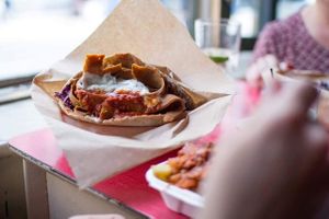 Vegan Doner Kebab  at Beelzebab in Brighton
