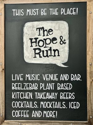 Pavement info  at Beelzebab in Brighton