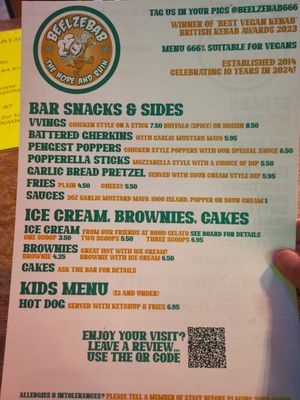 Small dishes at Beelzebab in Brighton