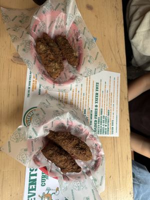 Vegan chicken strips   at Beelzebab in Brighton