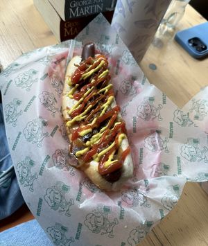 Vegan hot dog! 🌭   at Beelzebab in Brighton