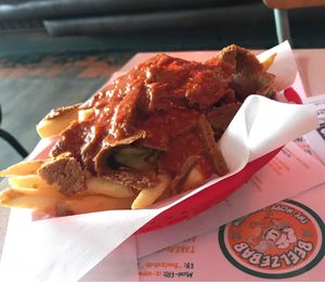 ‘Meat’ and Chips at Beelzebab in Brighton