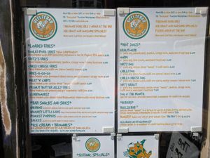 Menu at Beelzebab in Brighton