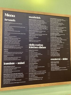 Part of the menu   at My Bakery & Bistrot Firenze in Florence