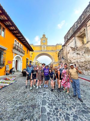 Exploring historic Antigua on an Unruly Travel Guatemala tour at Unruly Travel Group Trips - Asheville in Asheville