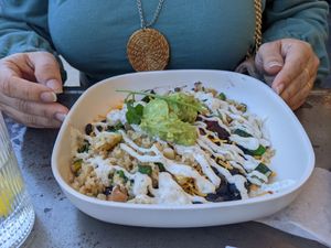 Vegan bowl is a plate... at EAT Marketplace in Temecula
