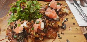 Vegan okonomiyaky at Vegilicious in St Kilda