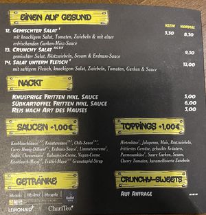 Menu  at CRUNCHY KEBAB in Cologne