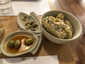 Olives and Bread  at Restaurante Oslo in Valencia