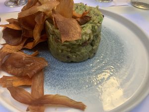 Avocado w/ red potatoes   at Restaurante Oslo in Valencia