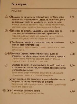 Starters at Restaurante Oslo in Valencia