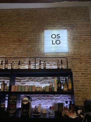 I was too excited for food to take photos but the restaurant was a cool design and very nice   at Restaurante Oslo in Valencia