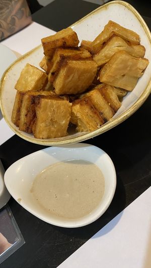 Tasted of deep fried nothing. Not other flavor not sure what the sauce was.  at Restaurante Oslo in Valencia