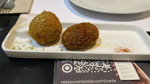 One of each crocket again not much flavor   at Restaurante Oslo in Valencia