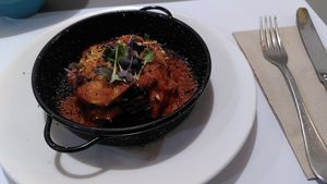 Vegan moussaka at Restaurante Oslo in Valencia