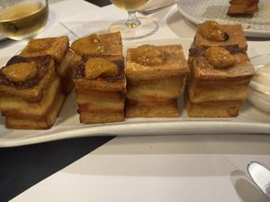 Hojas bravas  at Restaurante Oslo in Valencia