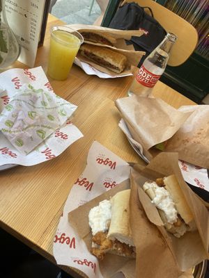 All thing we order,they cut half for us 💞  at Vega Vegan Büfe in Istanbul
