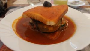 Vegan Francesinha  at Be Happy Bar in Lisbon
