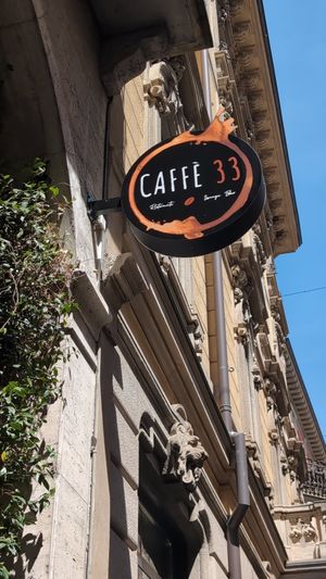 Sign at Caffè33 lounge bar & Ristorante in Lugano