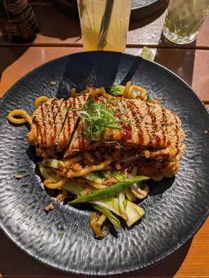 Yaki Udon with vegan duck: 4.5/5 - Very Tasty. at CU Asian Fusion & Sushi Restaurant in Berlin