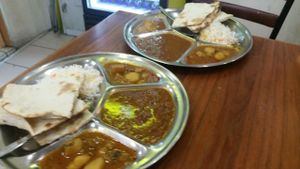 Two vegan thalis at Om Vegetarian - Capitol Arcade in Melbourne
