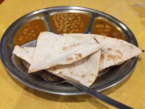 Vegan thali without rice at Om Vegetarian - Capitol Arcade in Melbourne