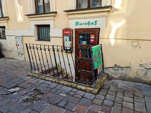 Outside of Burekas at Burekas in Kosice