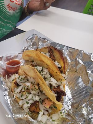 Lions mane tacos at Big Fat Vegan in Atlanta