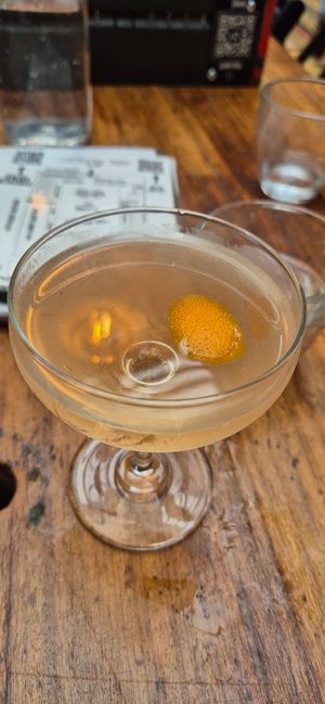 Rhubarb & Pine Gimlet at Mackie Mayor in Manchester
