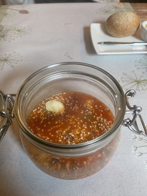 Tomato soup  at De Preuverie in Hasselt