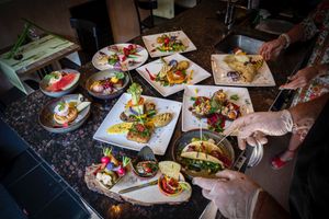 vegan plate at De Preuverie in Hasselt