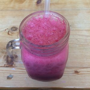 Ginger Beets Smoothie at Cobbles and Clay - The Art Cafe in Haworth