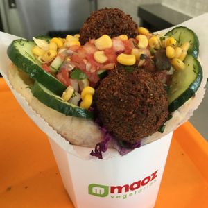 falafel sandwich  at Maoz Vegetarian in Orlando