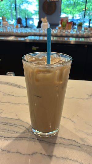 Oat milk iced coffeee  at First Watch in Mobile