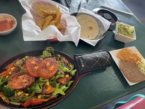 Vegetable fajitas (no dairy)   at Jose's Cantina in St Ignace