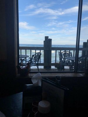 View from our table, Lake Huron  at Jose's Cantina in St Ignace